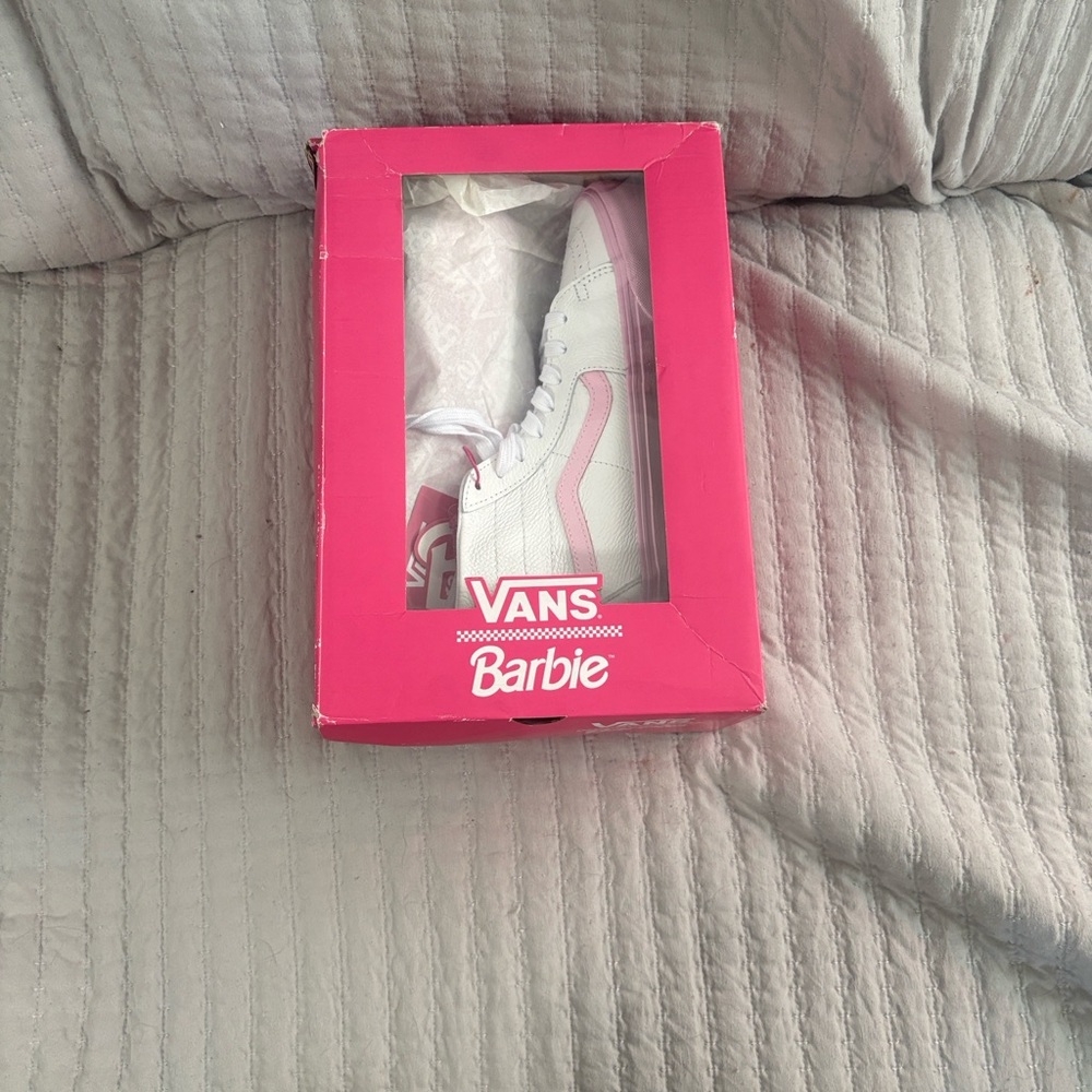 Vans Sk8-Hi Tapered White and Pink Sneakers